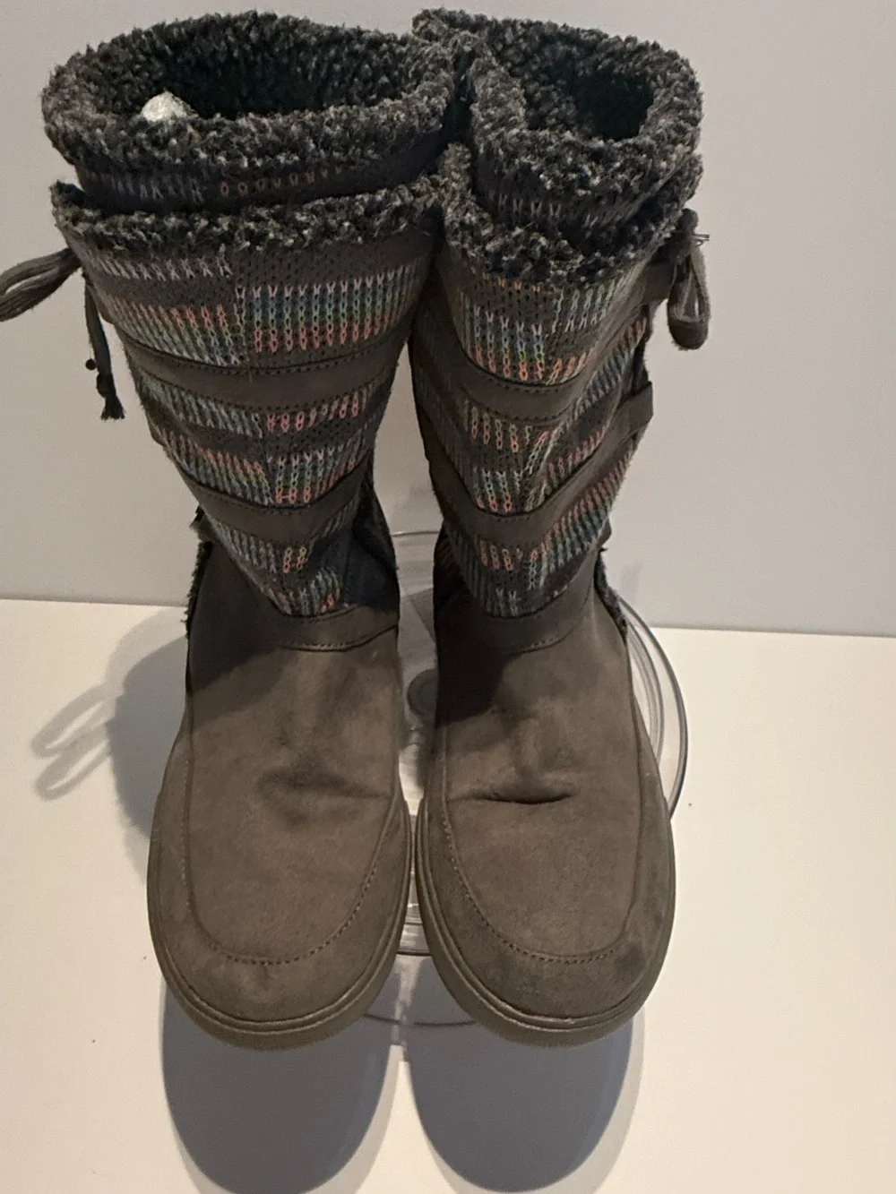 Rocket Dog Gray sweater Knit Multicolor Winter Boots